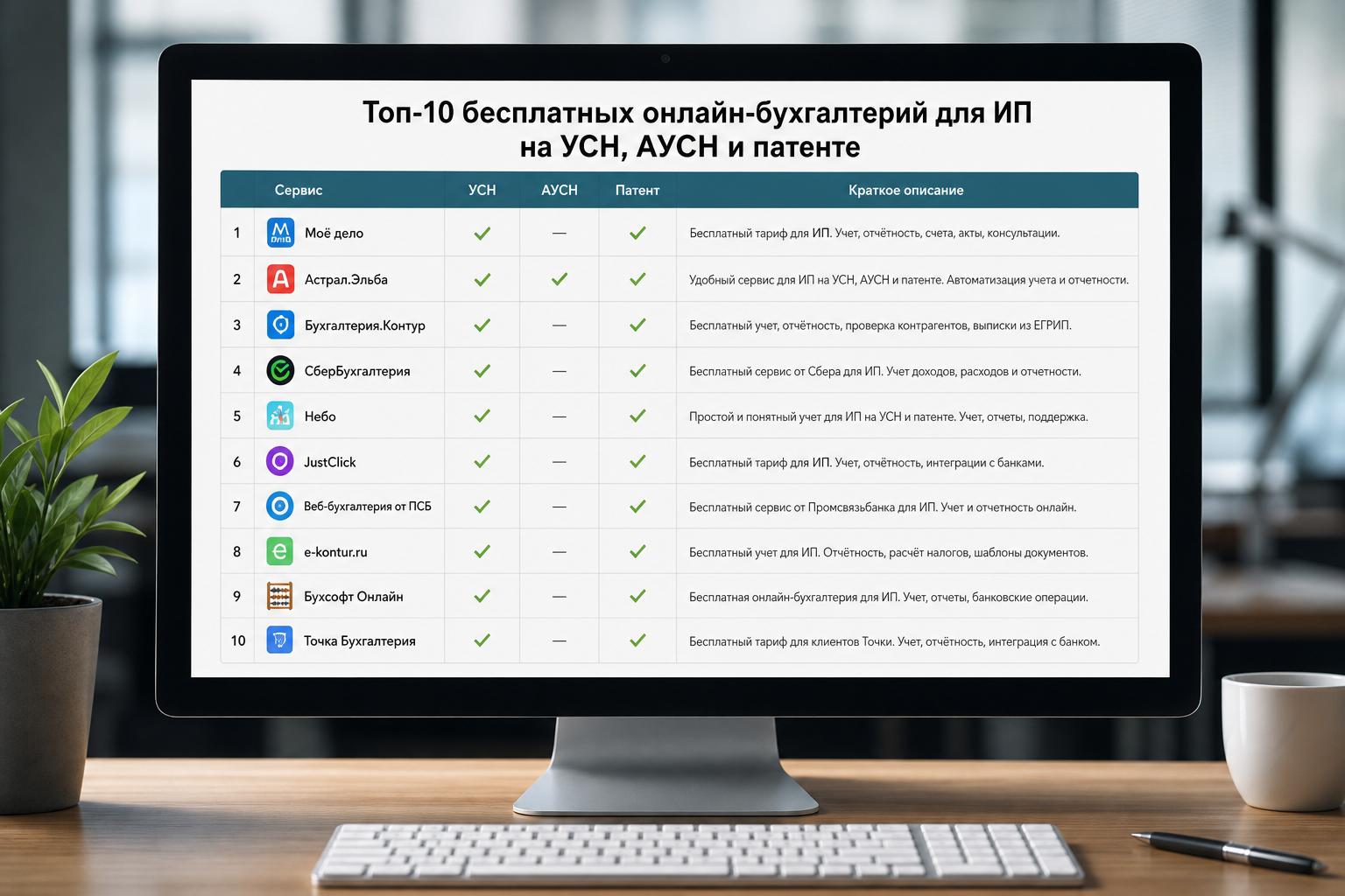 Как не переплатить за бухучет: Топ-10 бесплатных онлайн-бухгалтерий для ИП на УСН, АУСН и патенте — что реально подходит